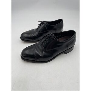 Florsheim Lexington Cap Toe Black Leather Oxford Dress Shoes Men's Size 10 EEE W